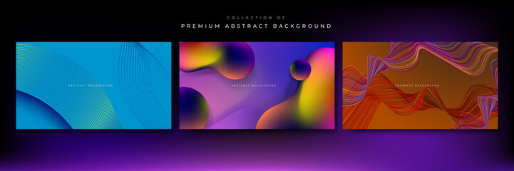 Modern abstract background with colorful gradient composition and 3d dynamic concept. Vector illustration. Minimal color gradient texture banner template.