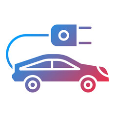 Electric Car Icon Style