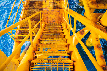 Ladder offshore gulf sea industry rig drill oil and gas production petroleum