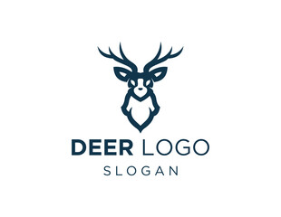 Logo design about Deer on a white background. created using the CorelDraw application.