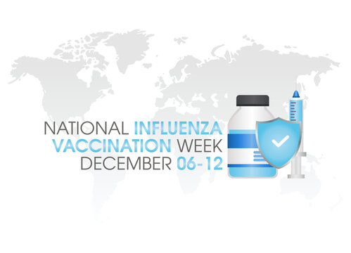 vector graphic of national influenza vaccination week good for national influenza vaccination week celebration. flat design. flyer design.flat illustration.