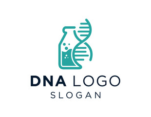 Logo design about DNA on a white background. created using the CorelDraw application.