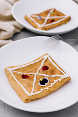 pancake concept with sour cream face