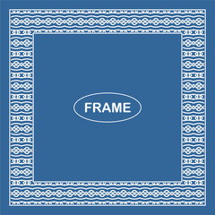Vintage ornamental vector frame. Vector illustration template for design