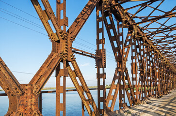 Left side of old railway bridge