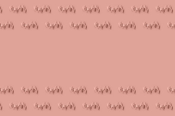 Empty tubes for the design of cosmetics on red background. Female cosmetics. Tubes for cream, liquids, pastes and gel. Pattern.