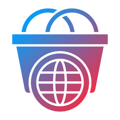 Worldwide Shopping Icon Style