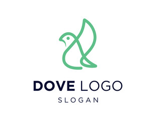 Logo design about Dove on a white background. created using the CorelDraw application.