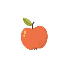 Apple fruit. Vector flat illustration.