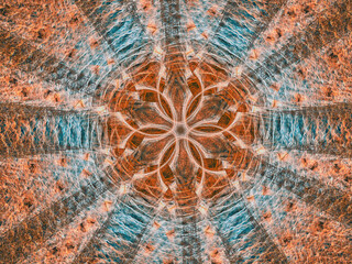 Abstract multicolored fractal. 3D rendering.