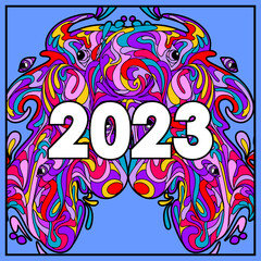 2023 abstract colorful background