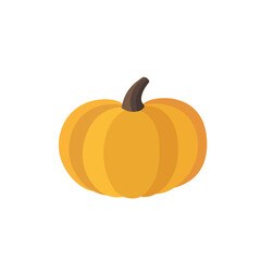 Pumpkin. Vector illustration in cartoon flat style.