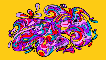 abstract background with swirls, abstract colorful illustration