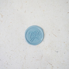 colorful thank you wax coin for vintage wedding invitation decoration