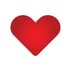 Red Heart Solid Gradient effect high quality eps