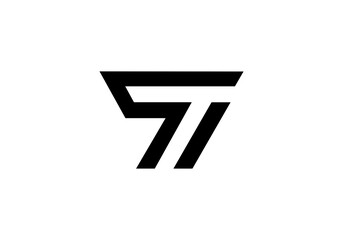 logo letter ST initial company icon business background illustration