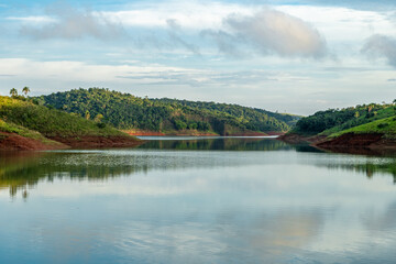 Obraz premium beautiful view of the lake in the nature of South America