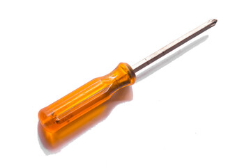 Yellow screwdriver isolated