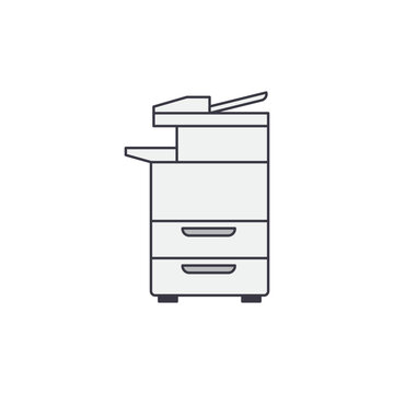 recommend clip art: Photocopy, printer icon in color, isolated on white background 