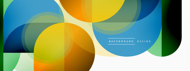 Creative geometric wallpaper. Minimal circle triangle and square line abstract background. Vector illustration for wallpaper banner background or landing page
