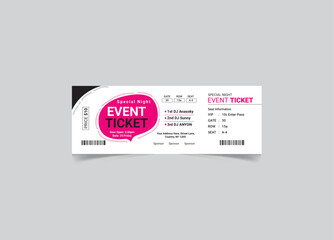 Event Ticket Vector Template 125