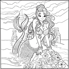 mermaid in the sea