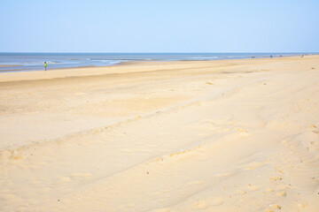 Fototapeta na wymiar Idyllic beach in North Holland, Den Helder, Netherlands