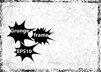 Vector Frames. rectangles for image. distress texture . Grunge Black borders isolated on the background . Dirt effect . geometric shapes for your design