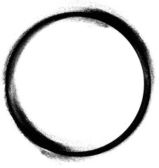 Texture Background. Circle Brush Stroke . Grunge Shape . Vector