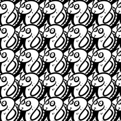 seamless pattern of snake cartoon