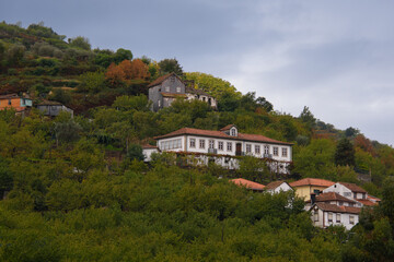 Landscape and architectural views along the Douro Valley in Portugal