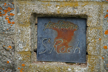 Plaque Fontaine saint Roch
