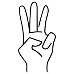 hand three finger