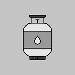 Propane gas cylinder vector icon