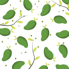 Seamless mango pattern illustration