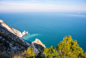 Beautiful rocky coast in Mediterranean sea seen from above