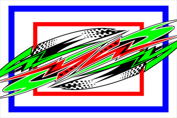 Design vector racing background with unique patterns and bright color combinations and star effects