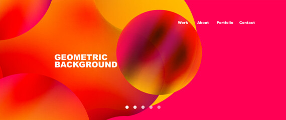 Liquid shapes with flowing gradient colors. Round elements and circles. Vector illustration for wallpaper, banner, background, leaflet, catalog, cover, flyer