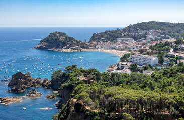 Amazing Tossa de Mar, the beautiful sunny village and medieval castle in Catalonia Spain