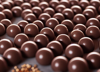 close up of chocolate balls