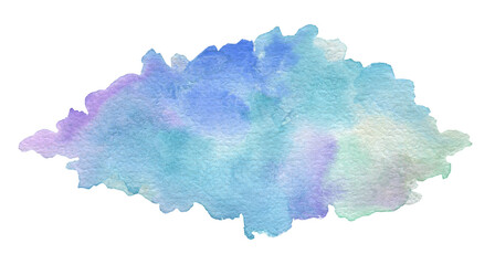 PNG Abstract blue watercolor brushstrokes painting smear on tranparent background. Texture paper.