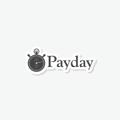 Payday sticker icon isolated on white background