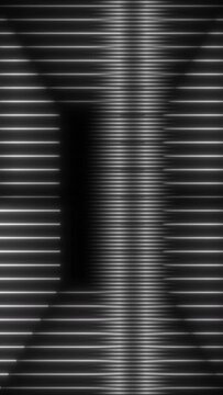 Vertical Analog Abstract Tempo Driven Shape Loop with Scanlines