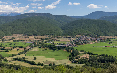 Fototapeta na wymiar Landscape view on Pyrenees Orientals mountains in Spain