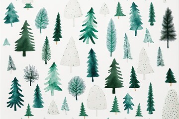 pattern with christmas trees