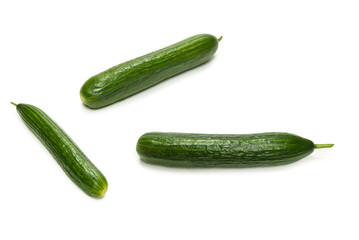 Cucumber isolated on white background.