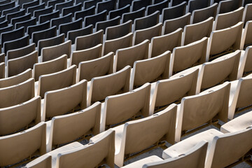 seats in an empty stadium