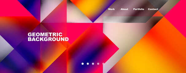 Dynamic lines, triangles, rectangles geometric abstract background. Vector Illustration For Wallpaper, Banner, Background, Card, Book Illustration, landing page