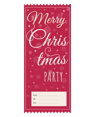 Ticket to the Christmas party
in the color of 2023 viva magenta. Merry Christmas.