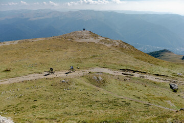 Bikers on the mountain 